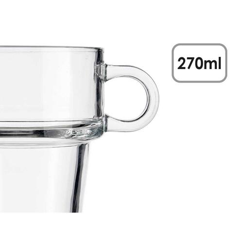 Te- og kaffekop Vivalto Z908-9/BHA6 Gennemsigtig Glas 270 ml (6 enheder)