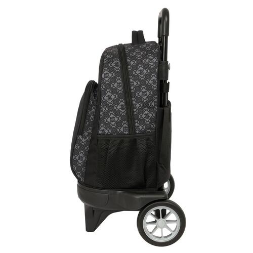 Skolerygsæk med Hjul Safta Combat Sort 33 x 45 x 22 cm