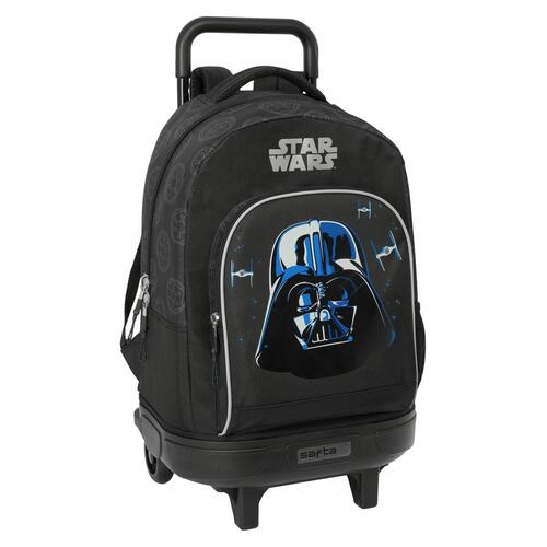 Skolerygsæk med Hjul Star Wars Rebellion Sort 33 x 45 x 22 cm