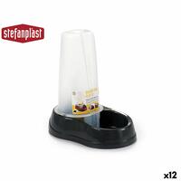 Madskål til kæledyr Stefanplast 04092 Gennemsigtig Mørkegrå Plastik 650 ml 12 x 19,5 x 19 cm (12 enheder)