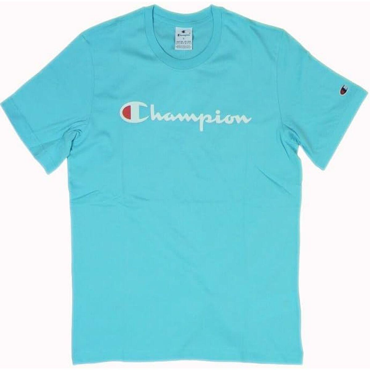 Kortærmet T-shirt til Mænd Champion SS TEE 220256 Blå L