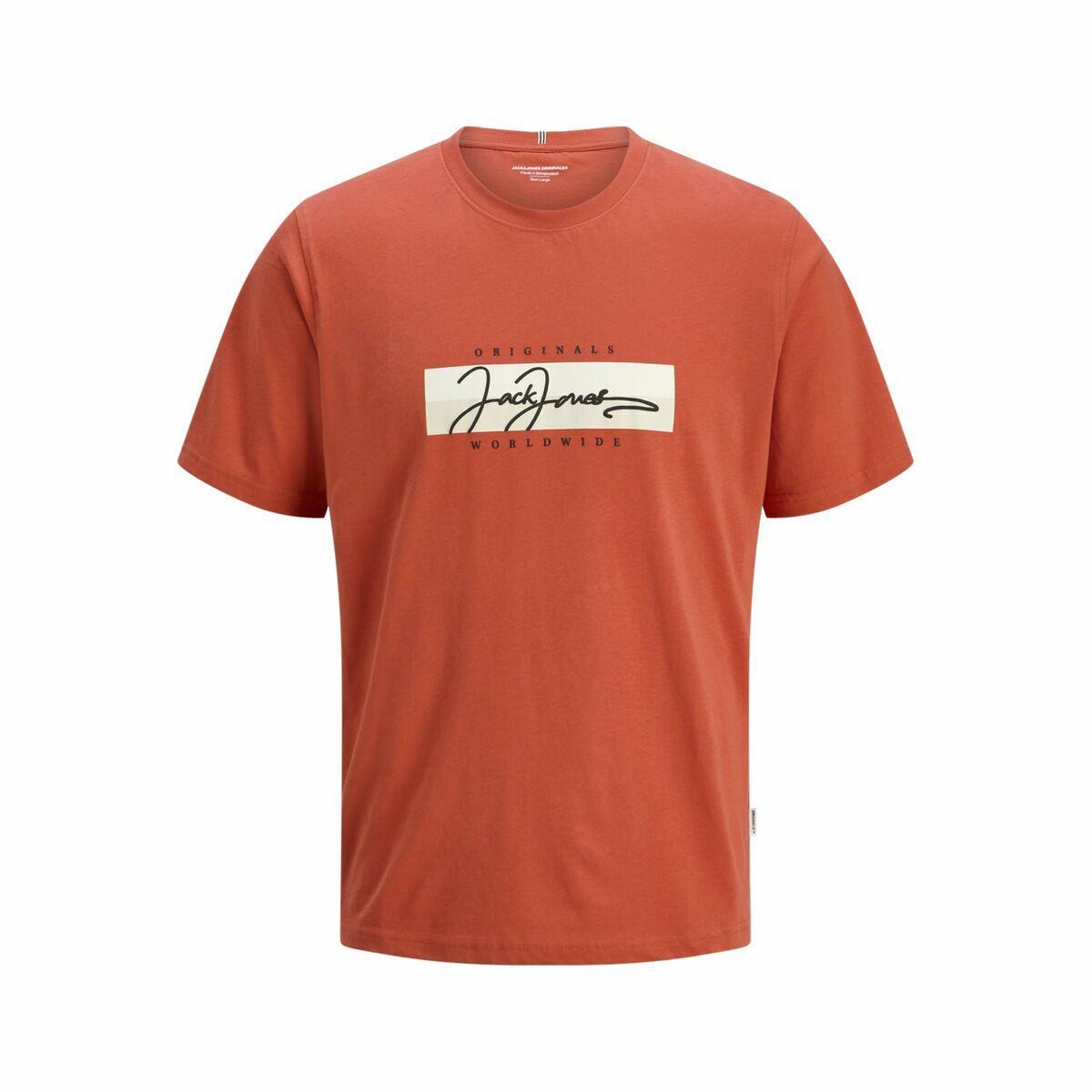 Kortærmet T-shirt til Mænd Jack & Jones JORFREDERIKSBERG BOX 12278266 Orange L