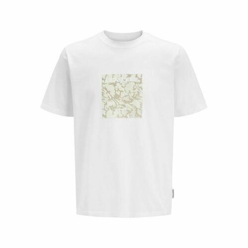 Kortærmet T-shirt til Mænd Jack & Jones JCOTARMAC CAMO FRONT TEE 12273239 Hvid L