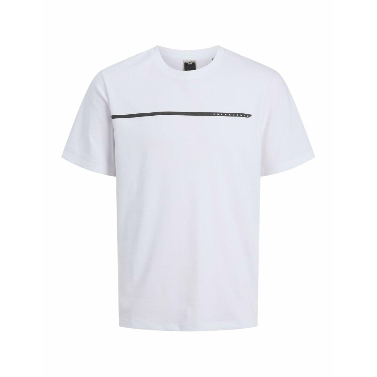 Jack & Jones kortærmet T-shirt JCOFUSION FULL BRANDING - Hvid, L