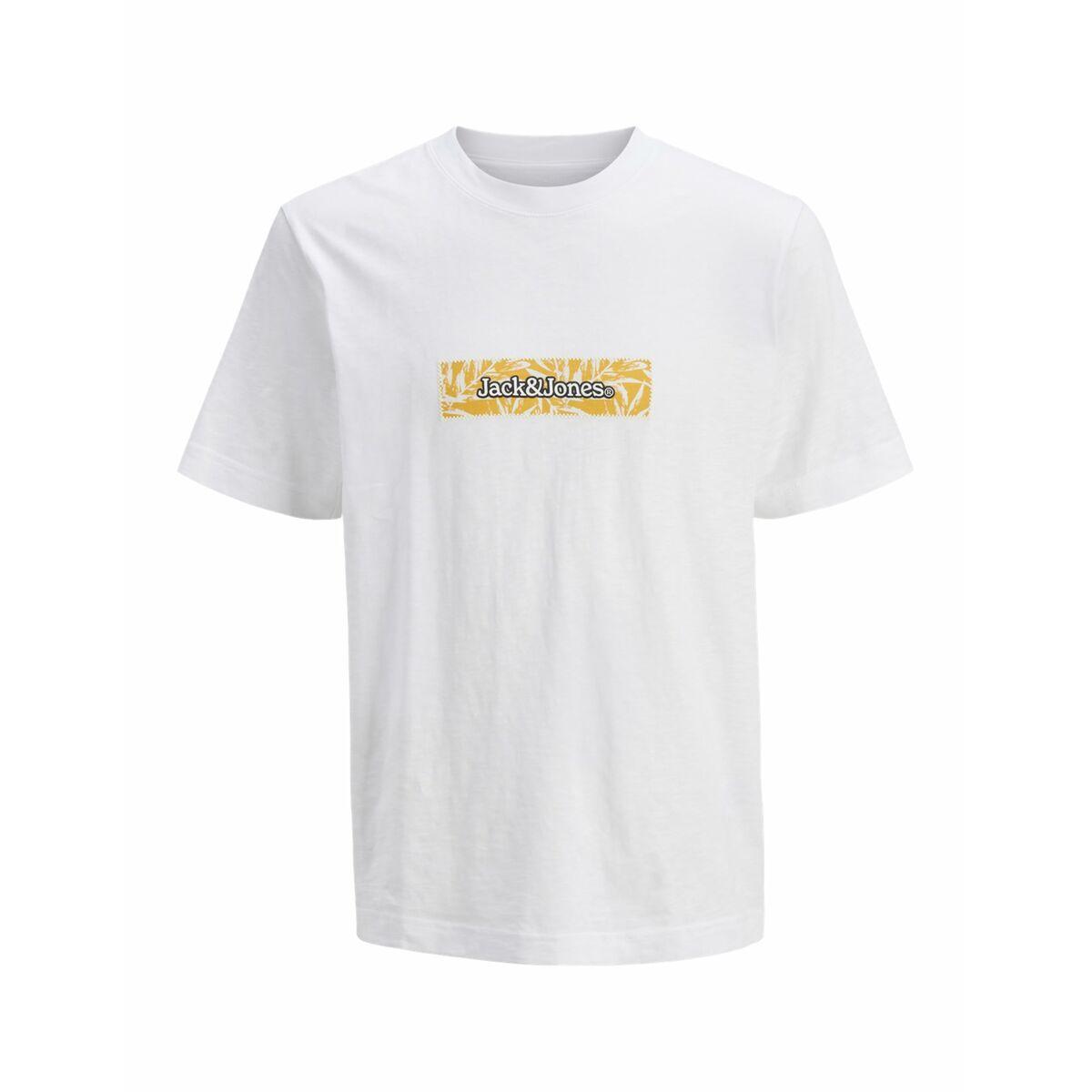 Kortærmet T-shirt til Mænd Jack & Jones JORSPLIT AOP BRANDING TEE 12272993 Hvid L