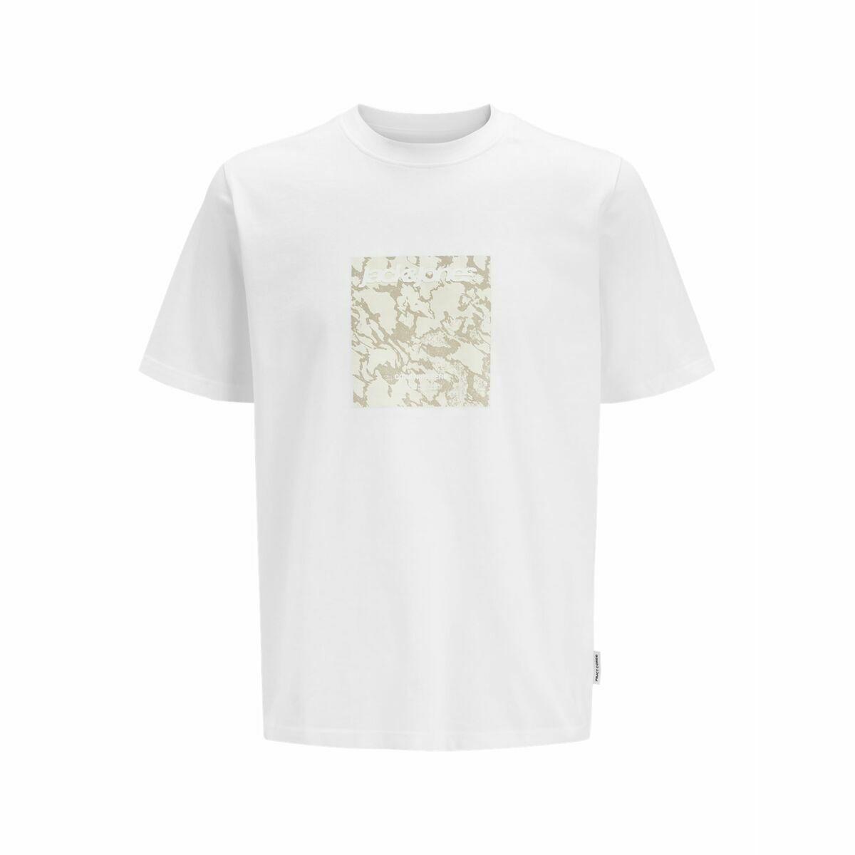 Kortærmet T-shirt til Mænd Jack & Jones JCOTARMAC CAMO FRONT TEE 12273239 Hvid M