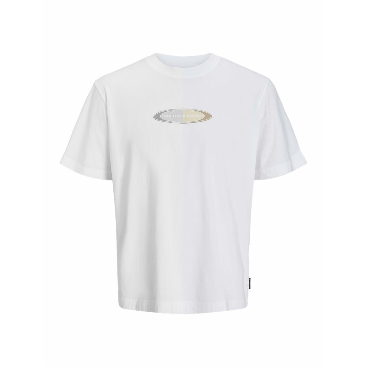 Kortærmet T-shirt til Mænd Jack & Jones JCOPACER BRANDING PRINT 12273880 Hvid XL