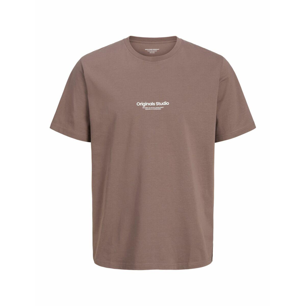 Kortærmet T-shirt til Mænd Jack & Jones JORVESTERBRO TEE SS 12240121 Brun XL