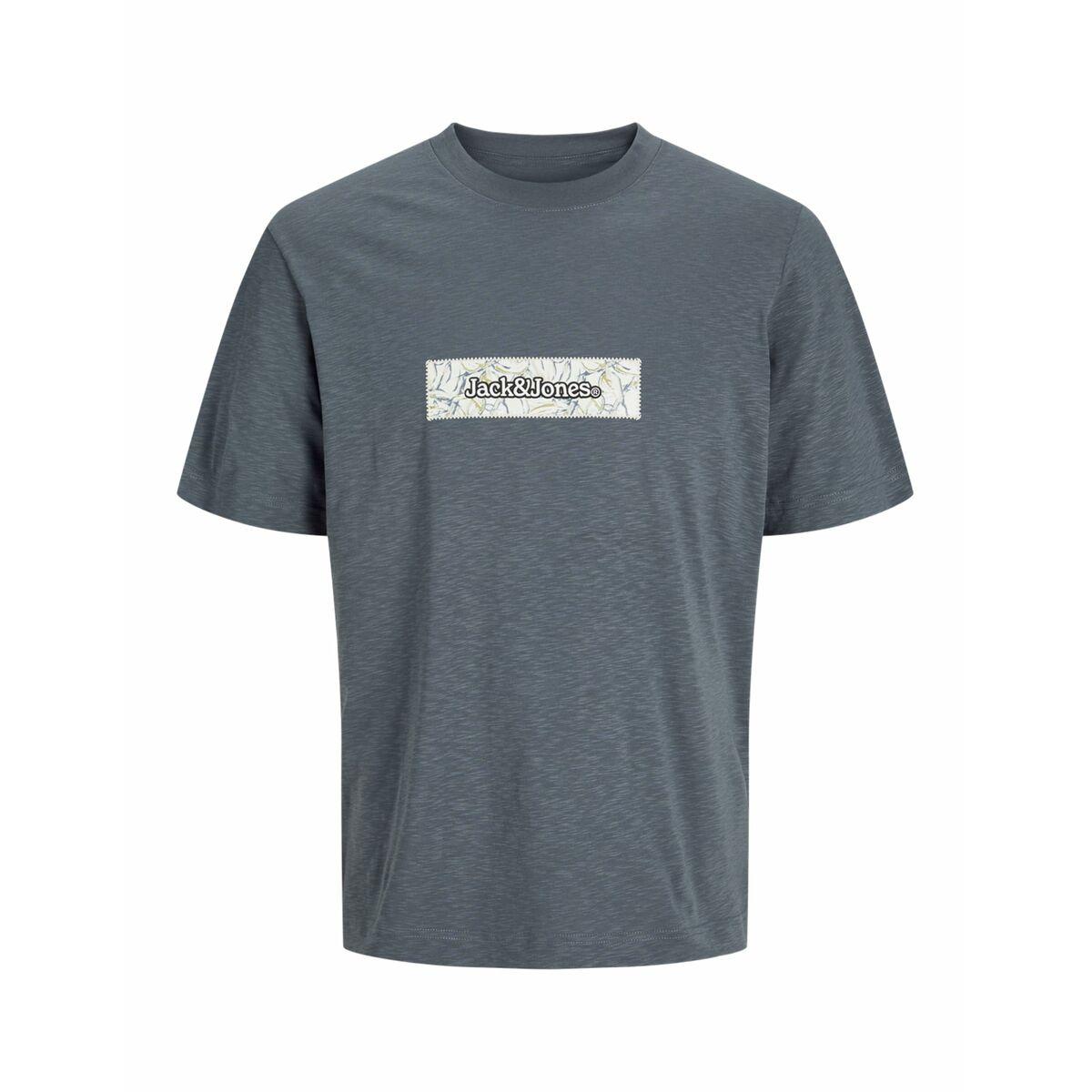 Kortærmet T-shirt til Mænd Jack & Jones JORSPLIT AOP BRANDING TEE 12272993 Grå XL