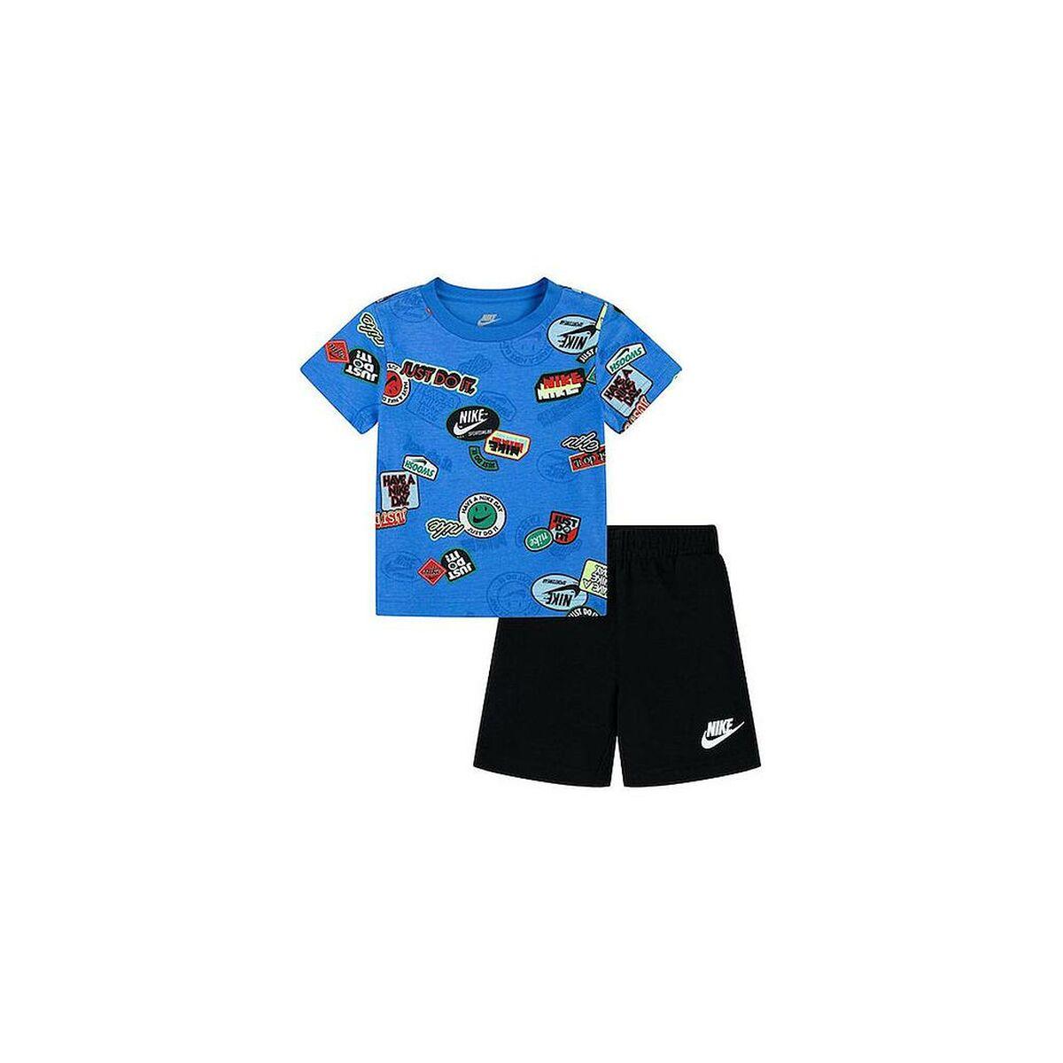 Nike tøjsæt til dreng, blå T‑shirt og shorts - 7 år