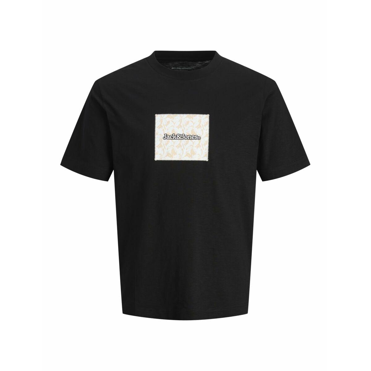 Kortærmet T-shirt til Mænd Jack & Jones JORSPLIT AOP BRANDING TEE 12272993 Sort XL