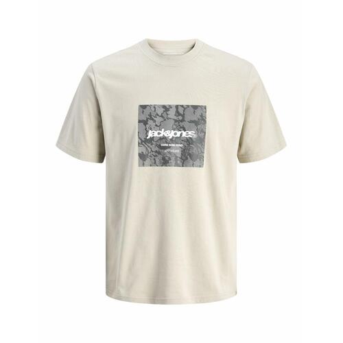 Kortærmet T-shirt til Mænd Jack & Jones JCOTARMAC CAMO FRONT TEE Beige 2XL
