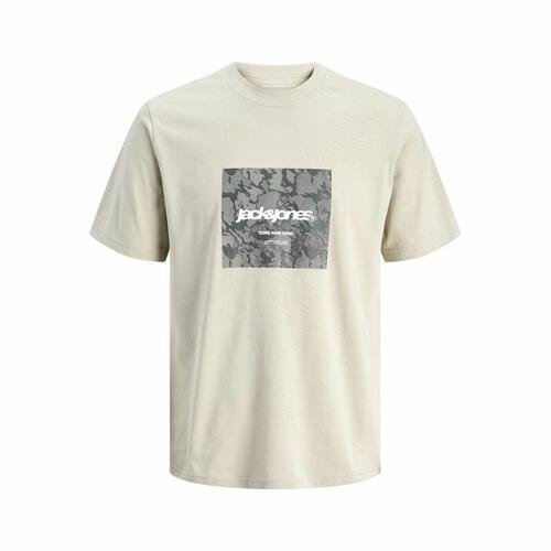 Kortærmet T-shirt til Mænd Jack & Jones JCOTARMAC CAMO FRONT TEE Beige S