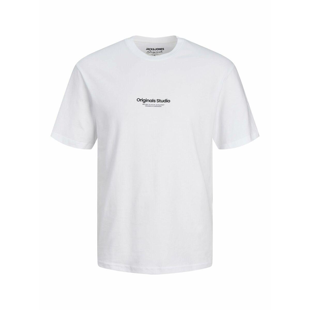 Kortærmet T-shirt til Mænd Jack & Jones JORVESTERBRO TEE SS 12240121 Hvid S