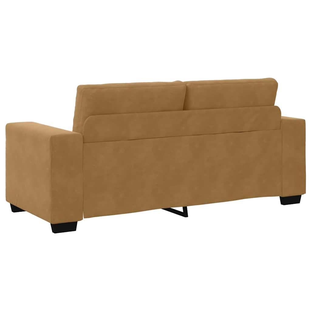 Elskovssofa 140 cm fløjl brun