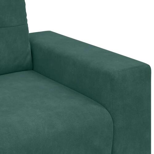 Elskovssofa 140 cm fløjl mørkegrøn