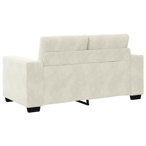 Elskovssofa 120 cm fløjl cremefarvet