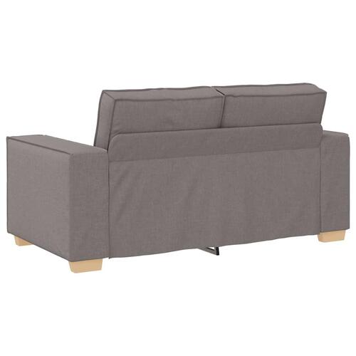2 personers sofa med hynder stof gråbrun