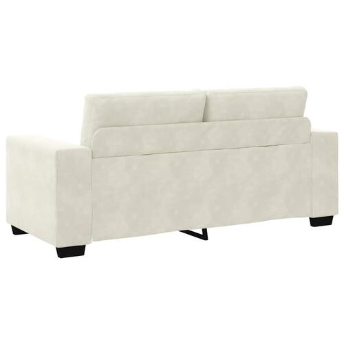 Elskovssofa 140 cm fløjl cremefarvet