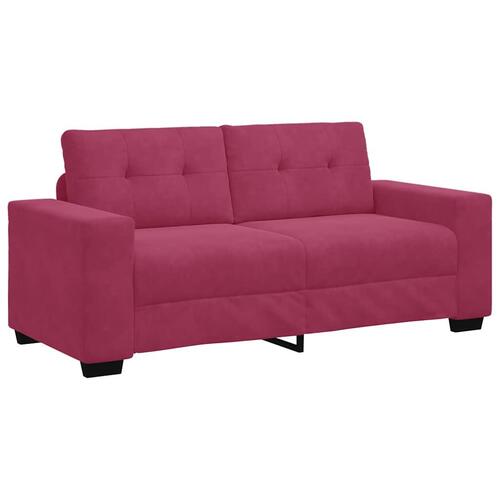 Elskovssofa 140 cm fløjl vinrød