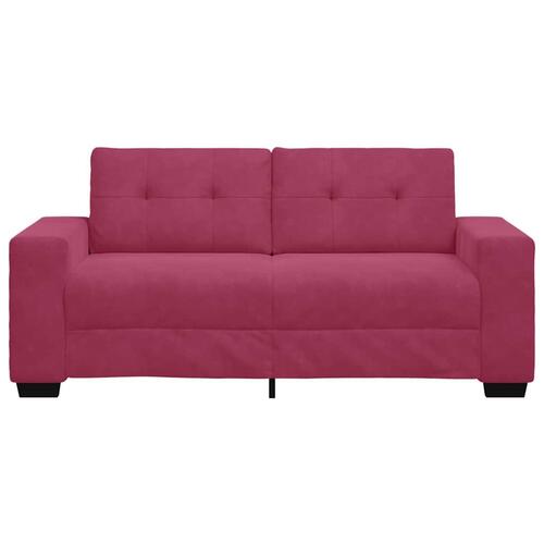 Elskovssofa 140 cm fløjl vinrød