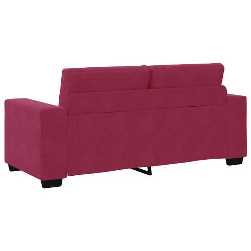 Elskovssofa 140 cm fløjl vinrød
