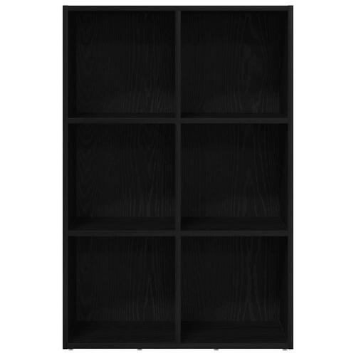 Bogskab 66x30x98 cm konstrueret træ sort egetræsfarve