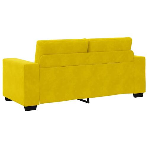 Elskovssofa 140 cm fløjl gul