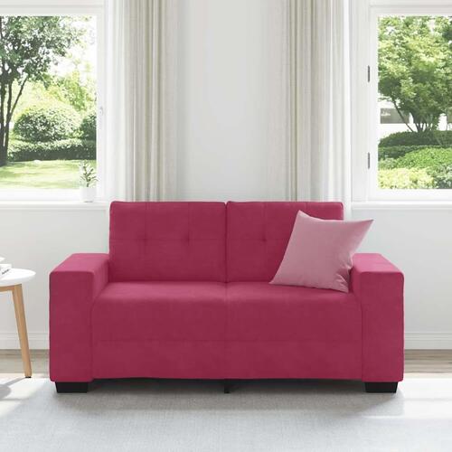 Elskovssofa 120 cm fløjl vinrød