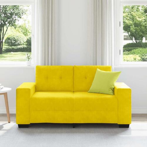Elskovssofa 120 cm fløjl gul