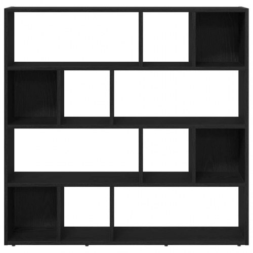 Bogreol/rumdeler - 105 × 24 × 102 cm, sort egetræsfarve