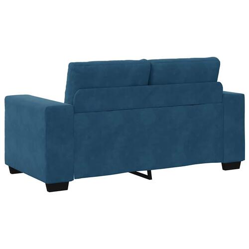 Elskovssofa 120 cm fløjl blå