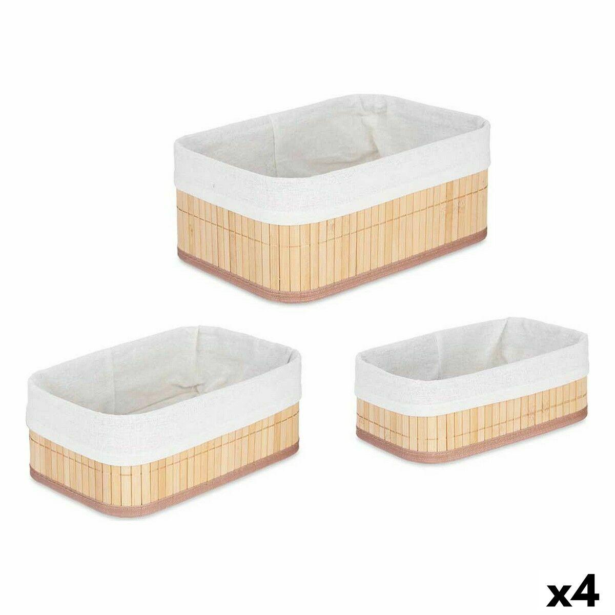 Opbevaringskurve sæt Kipit - stabelbare 31 × 12 × 21 cm (4 stk.)