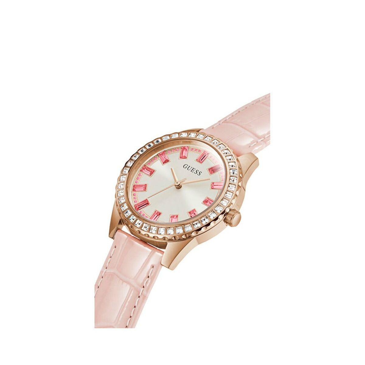Guess dameur GW0032L2 - armbåndsur, Ø 38 mm, pink læder