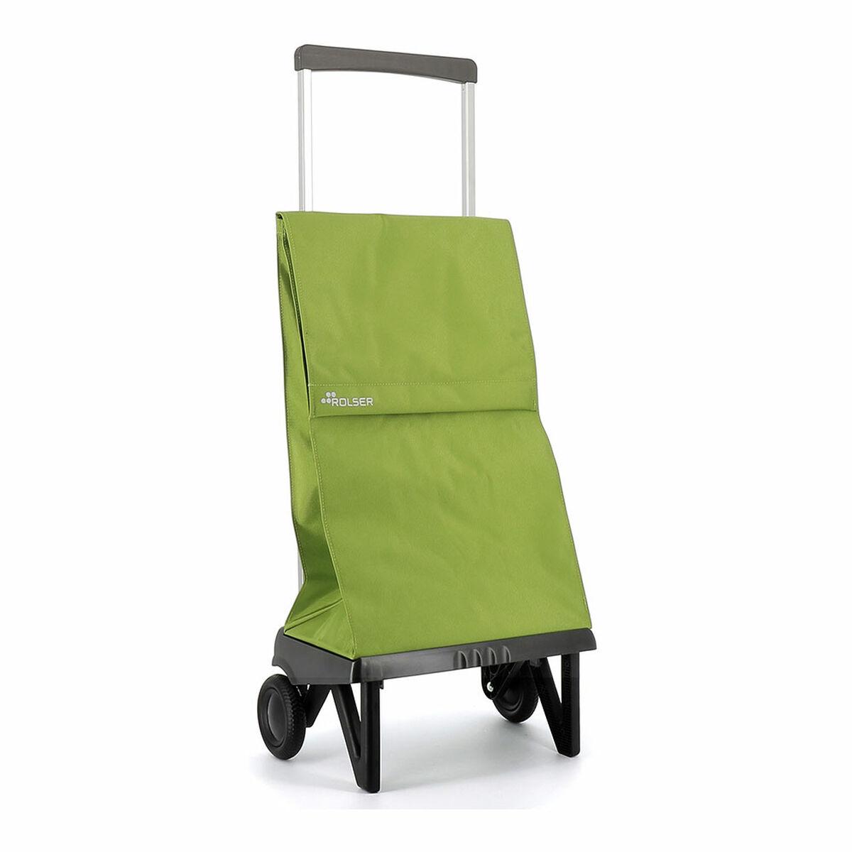Rolser Plegamatic Original MF indkøbsvogn, lime, 40 l - foldbar
