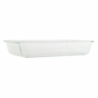 Bageplade DKD Home Decor Gennemsigtig Borosilikatglas (35 x 21.5 x 6 cm)