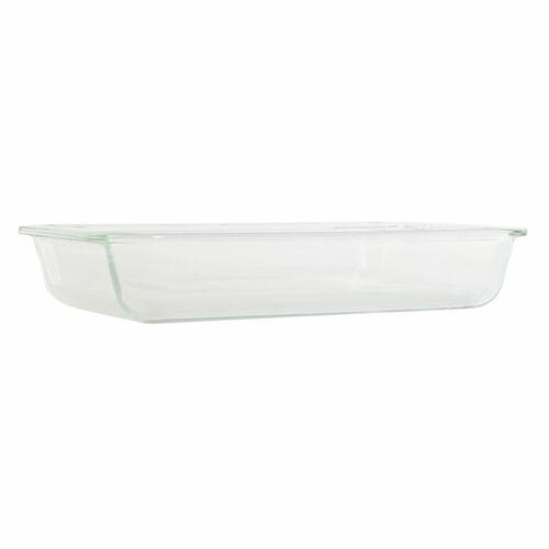 Bageplade DKD Home Decor Gennemsigtig Borosilikatglas (35 x 21.5 x 6 cm)