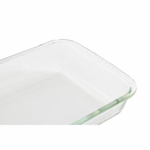 Bageplade DKD Home Decor Gennemsigtig Borosilikatglas (35 x 21.5 x 6 cm)
