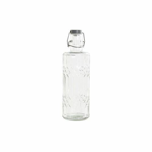 Flaske DKD Home Decor Krystal Grå Gennemsigtig Rustfrit stål (9 x 9 x 28.3 cm) (1 L)