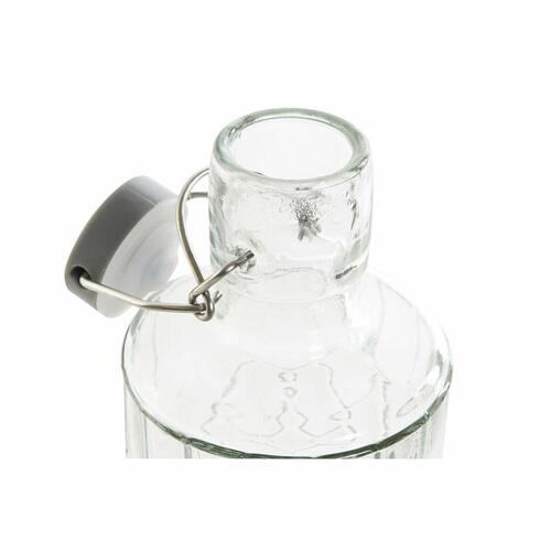 Flaske DKD Home Decor Krystal Grå Gennemsigtig Rustfrit stål (9 x 9 x 28.3 cm) (1 L)