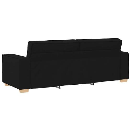 2 personers sofa med hynder stof sort