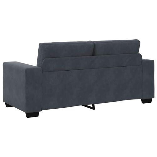 Elskovssofa 140 cm fløjl mørkegrå