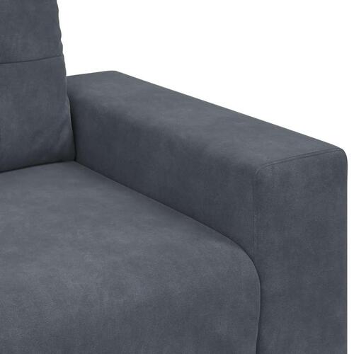 Elskovssofa 140 cm fløjl mørkegrå