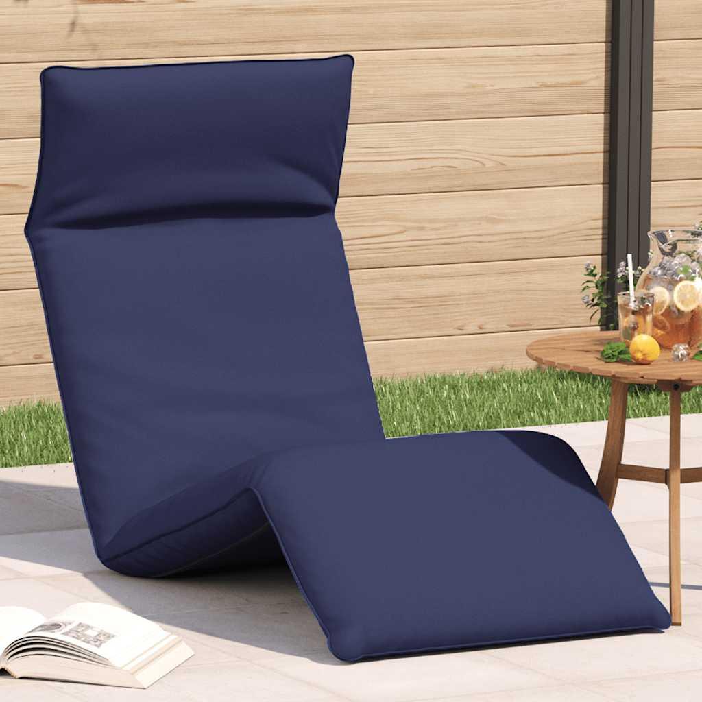 Foldbar liggestol 175x54x8,5 cm oxfordstof marineblå