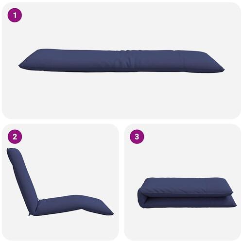 Foldbar liggestol 175x54x8,5 cm oxfordstof marineblå