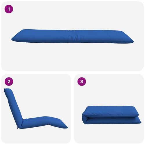 Foldbar liggestol 175x54x8,5 cm oxfordstof kongeblå