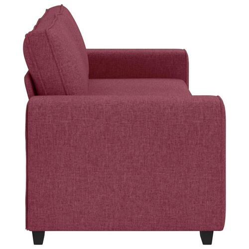 3-personers sofa 180 cm stof vinrød