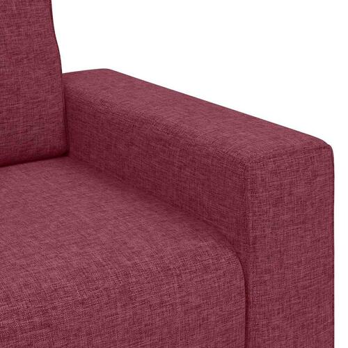 3-personers sofa 180 cm stof vinrød