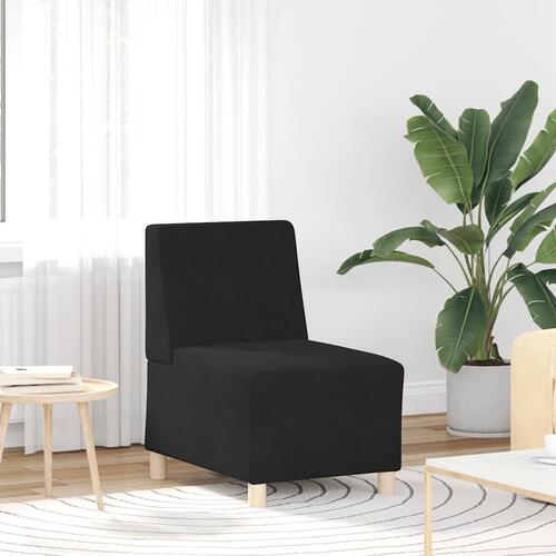 Sofastol 55 cm fløjl sort