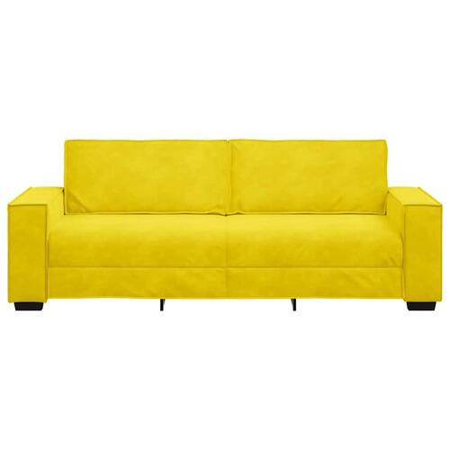 3-personers sofa 180 cm velour gul